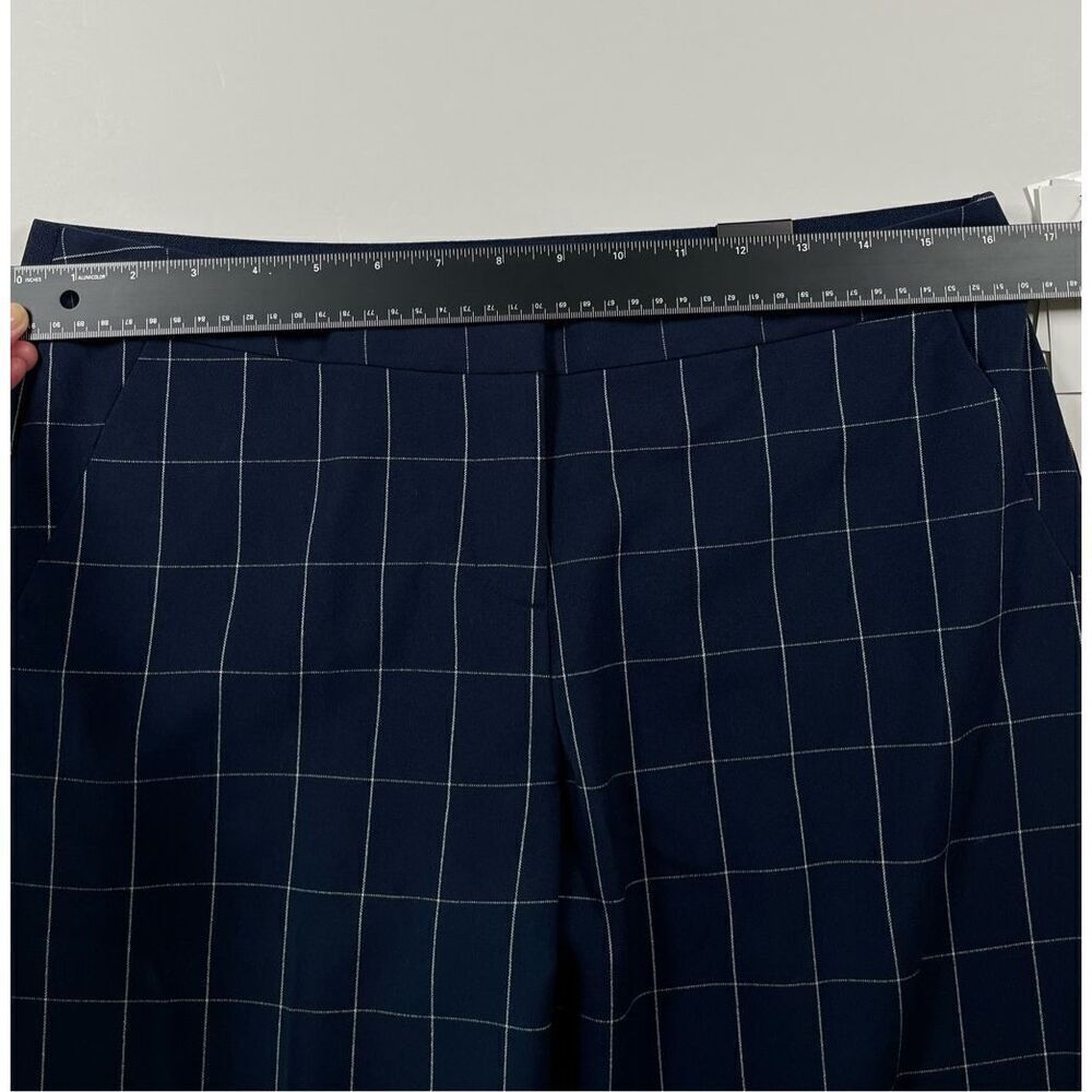 NEW Amanda & Chelsea Hannah Windowpane Modern Fit Straight SplitHem Pant Size 8 - Picture 5 of 9